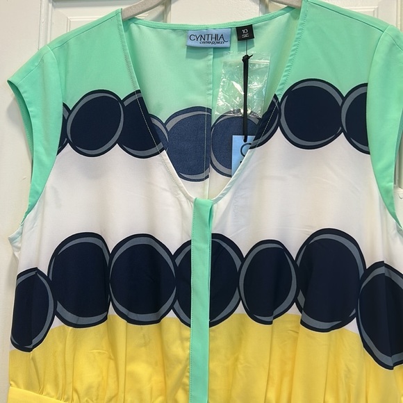 Cynthia Rowley “Dot Stripe Prima Floral” in Lightweight Fabric Summer sz.10 NWT - Picture 4 of 9